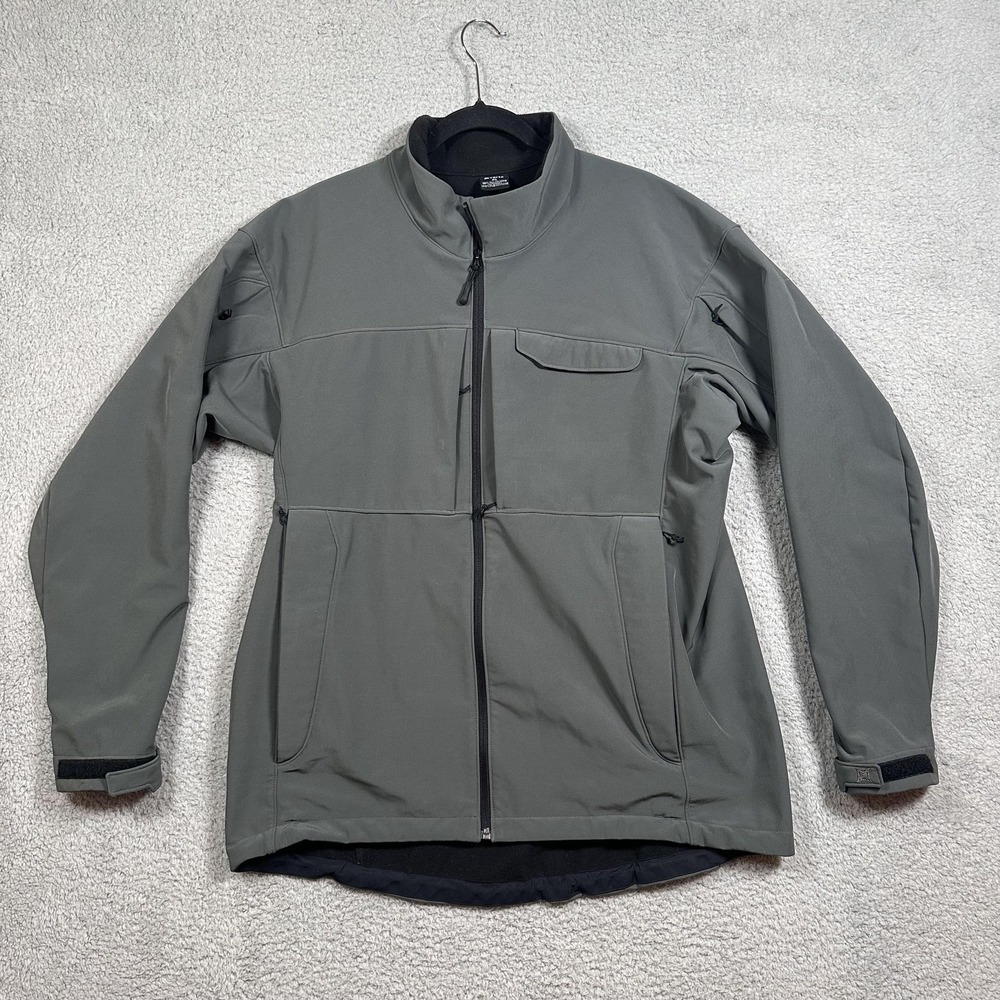 Vertx Jacket Mens XL Gray‎ Full Zip Softshell Tactical Stretch Water Resistant